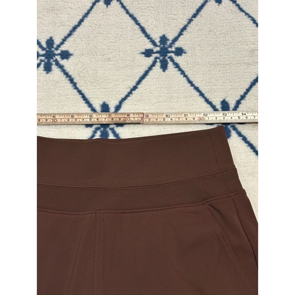 Athleta Venice Wide Leg High Waist Split Hem Trouser Lounge Pant - Brown - Picture 6 of 8